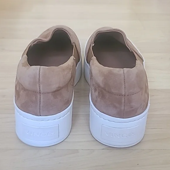 Vince Women's Warren Suede Platform Slip-On Sneakers Size 6